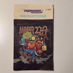 Vintage Tigervision Miner 2049er Instruction Manual